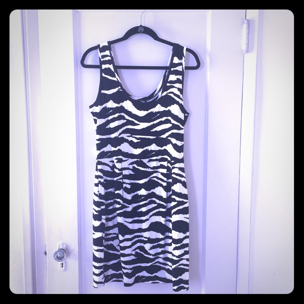 Zebra print tank dress. NWOT